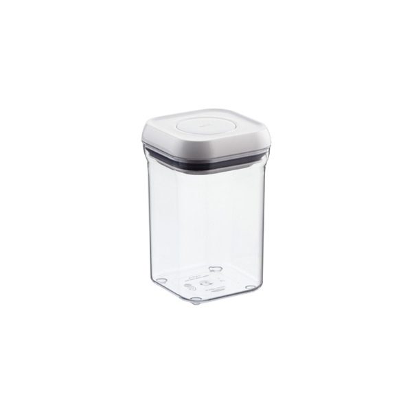 OXO Good Grips 2.5 Qt. Clear Rectangular SAN Plastic Food Storage Container  with White POP Lid