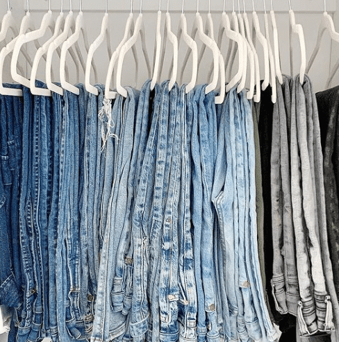 jeans in a multitude of sizes and colors
