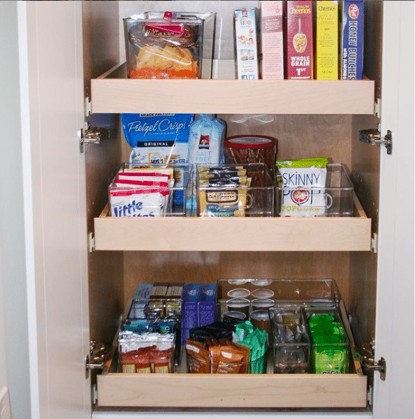 a decluttered food cabinet