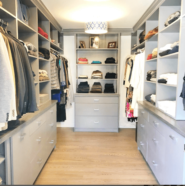 A well organized closet