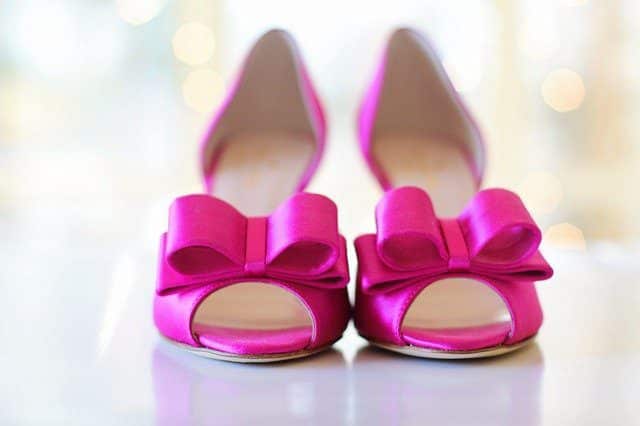 hot pink shoes for a decluttered wardrobe